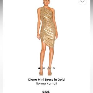 Norma Kamala Gold Mini Dress